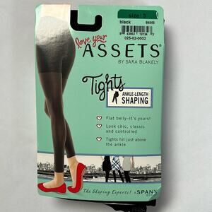 Spanx Love Your Assets Ankle Length Shaping Tights Black Size 3 Slims Tummy Hips